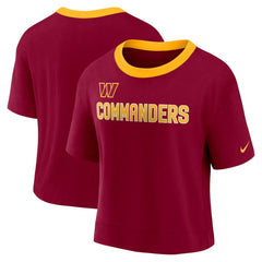 Washington Commanders Women's High Hip Fashion Cropped Top - Burgundy Tops