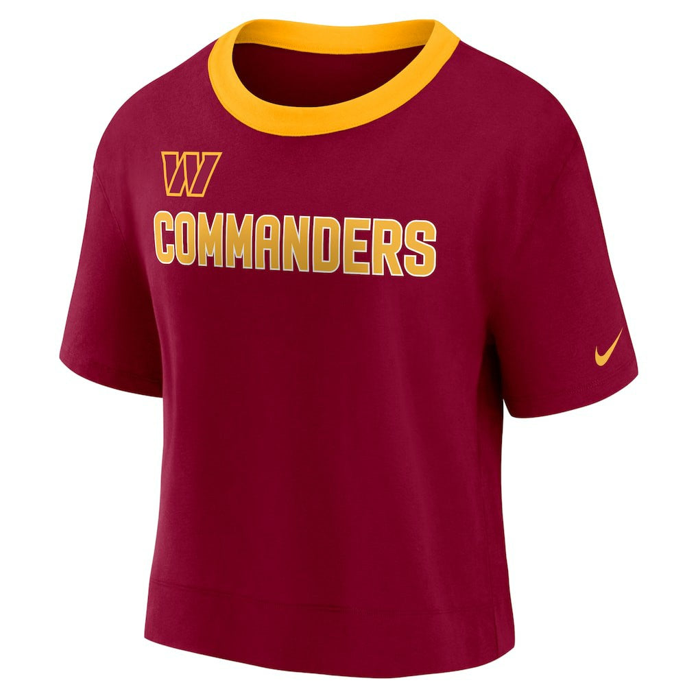 Washington Commanders Women's High Hip Fashion Cropped Top - Burgundy Tops