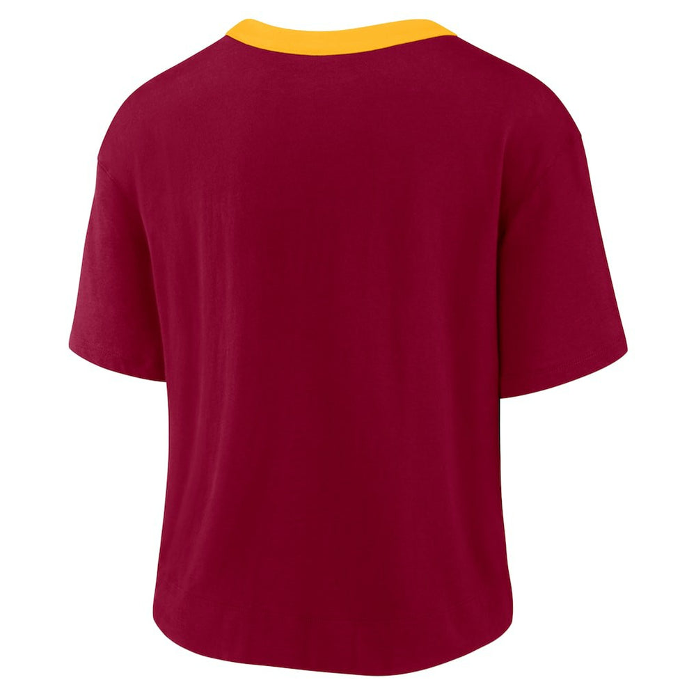 Washington Commanders Women's High Hip Fashion Cropped Top - Burgundy Tops