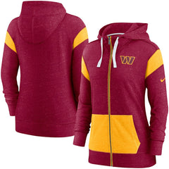 Washington Commanders Women's Monaco Lightweight Full-Zip Hoodie - Burgundy/Gold Hoodies