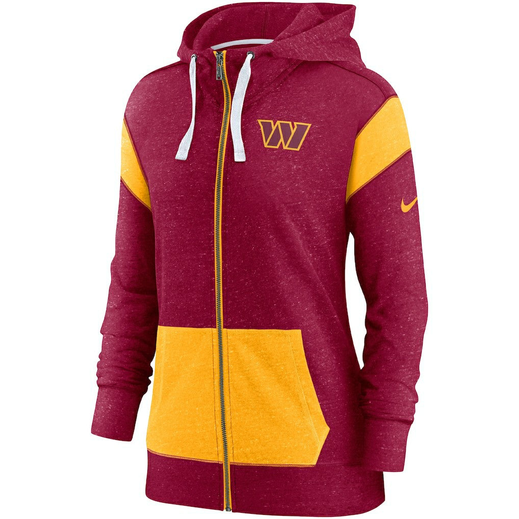 Washington Commanders Women's Monaco Lightweight Full-Zip Hoodie - Burgundy/Gold Hoodies