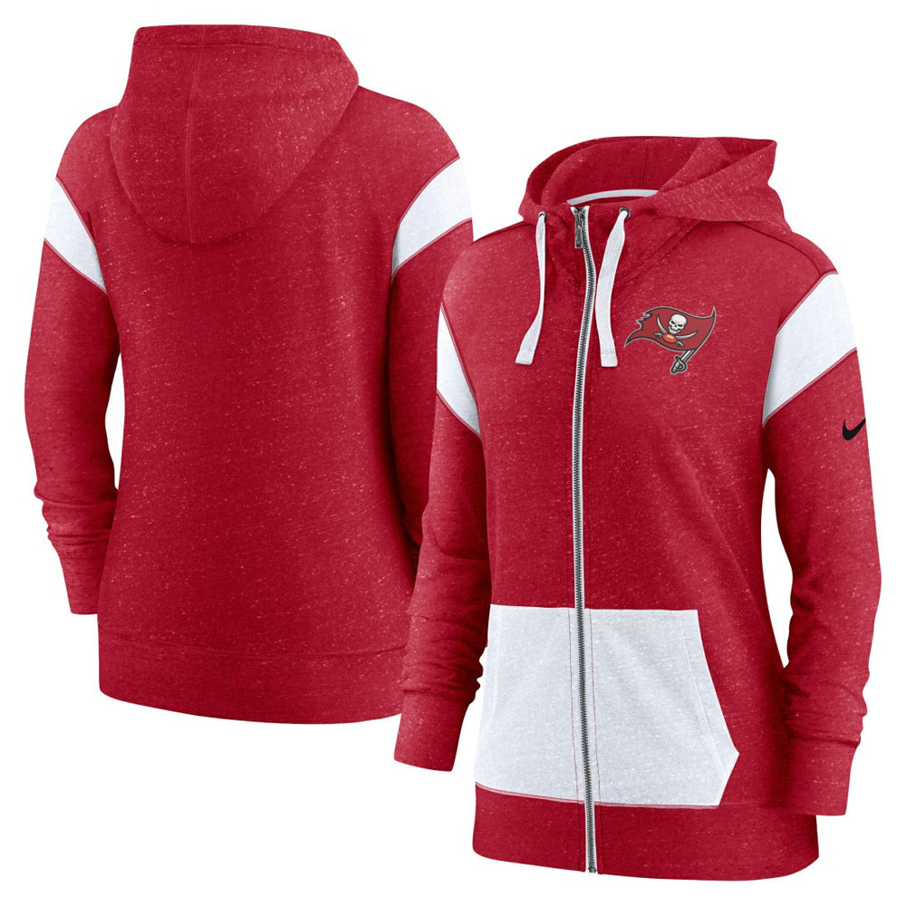 Tampa Bay Buccaneers Women's Monaco Lightweight Full-Zip Hoodie - Red/White Hoodies