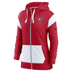 Tampa Bay Buccaneers Women's Monaco Lightweight Full-Zip Hoodie - Red/White Hoodies