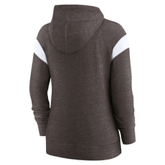 Cleveland Browns Women's Monaco Lightweight Full-Zip Hoodie - Brown/White Hoodies