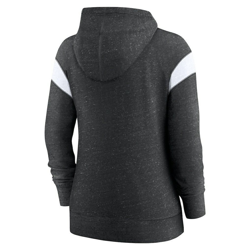 Arizona Cardinals Women's Monaco Lightweight Full-Zip Hoodie - Heather Black/White Hoodies