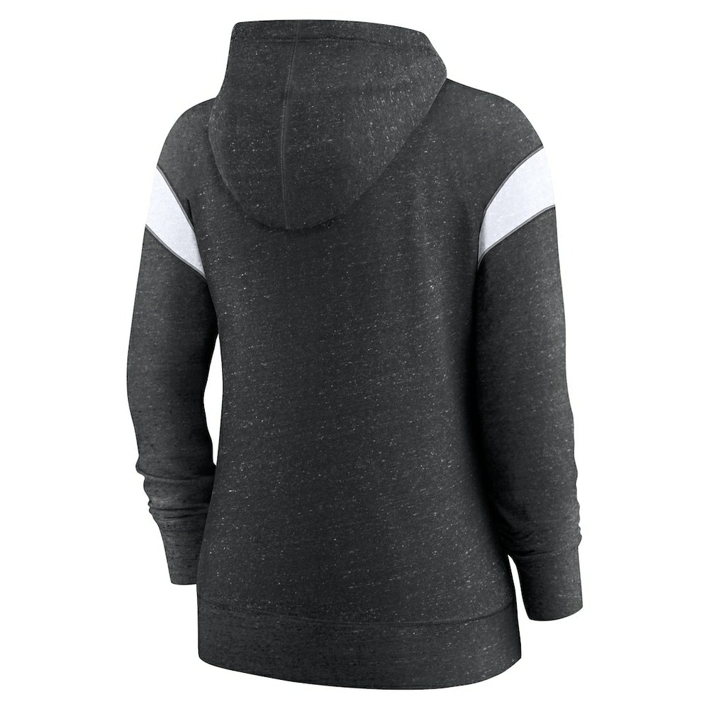 Arizona Cardinals Women's Monaco Lightweight Full-Zip Hoodie - Heather Black/White Hoodies