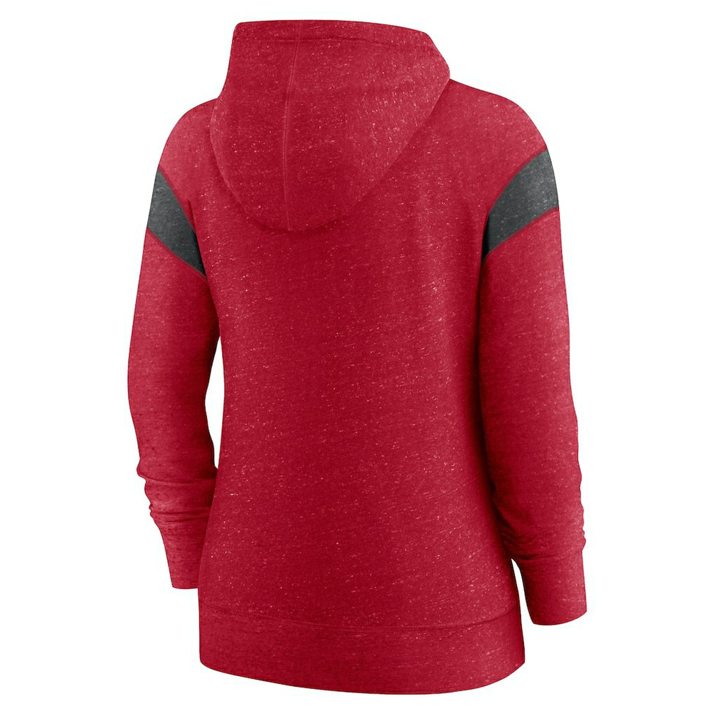 San Francisco 49ers Women's Monaco Lightweight Full-Zip Hoodie - Scarlet/Heather Black Hoodies
