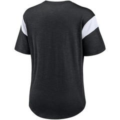 Las Vegas Raiders Women's Primary Logo Fashion Top - Heather Black Tops
