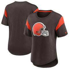 Cleveland Browns Women's Primary Logo Fashion Top - Brown Tops