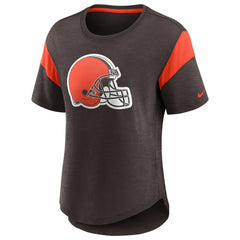 Cleveland Browns Women's Primary Logo Fashion Top - Brown Tops