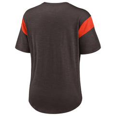 Cleveland Browns Women's Primary Logo Fashion Top - Brown Tops