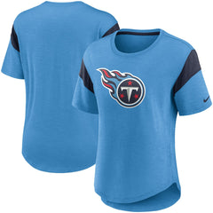 Tennessee Titans Women's Primary Logo Fashion Top - Light Blue Tops