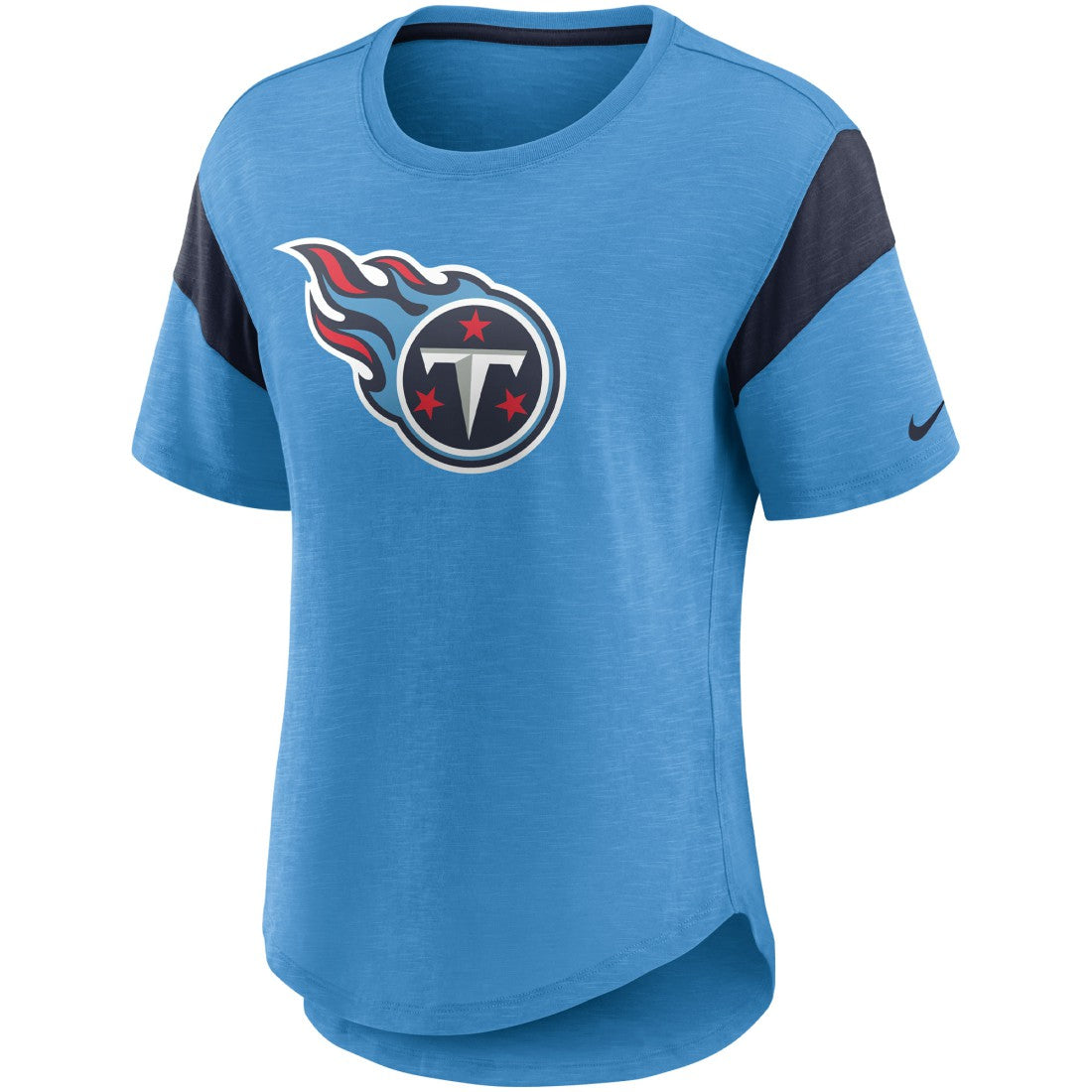 Tennessee Titans Women's Primary Logo Fashion Top - Light Blue Tops