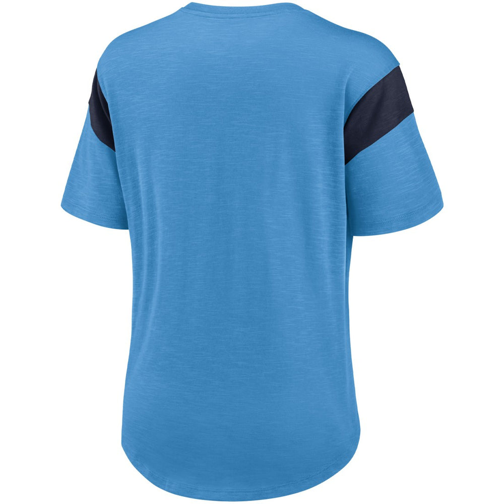 Tennessee Titans Women's Primary Logo Fashion Top - Light Blue Tops