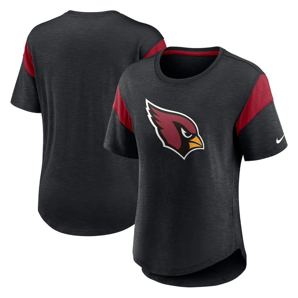 Arizona Cardinals Women's Primary Logo Fashion Top - Heather Black Tops
