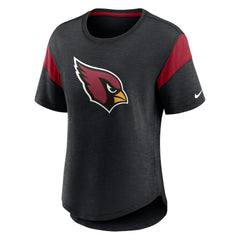 Arizona Cardinals Women's Primary Logo Fashion Top - Heather Black Tops