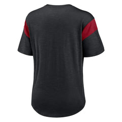 Arizona Cardinals Women's Primary Logo Fashion Top - Heather Black Tops