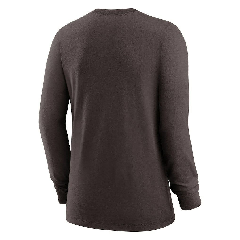Cleveland Browns Women's Prime Split Long Sleeve T-Shirt - Brown T-shirts