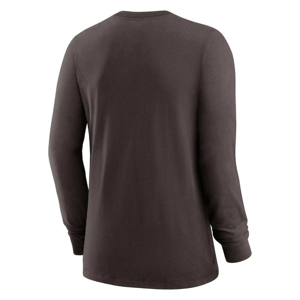 Cleveland Browns Women's Prime Split Long Sleeve T-Shirt - Brown T-shirts