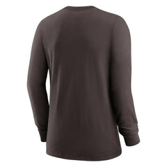 Cleveland Browns Women's Prime Split Long Sleeve T-Shirt - Brown T-shirts