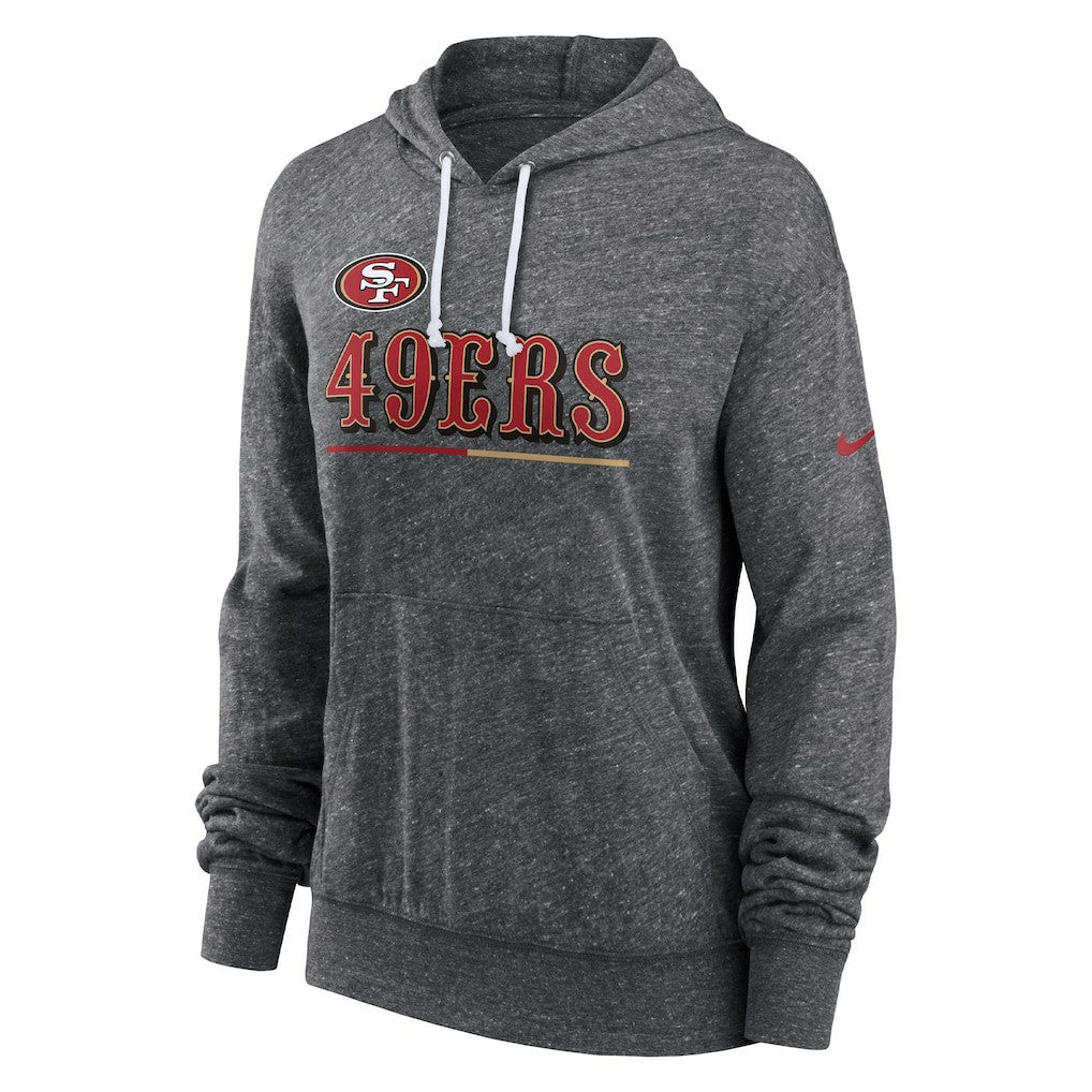 San Francisco 49ers Women's Team Spirit Gym Vintage Lightweight Hoodie Top - Heather Charcoal Hoodies