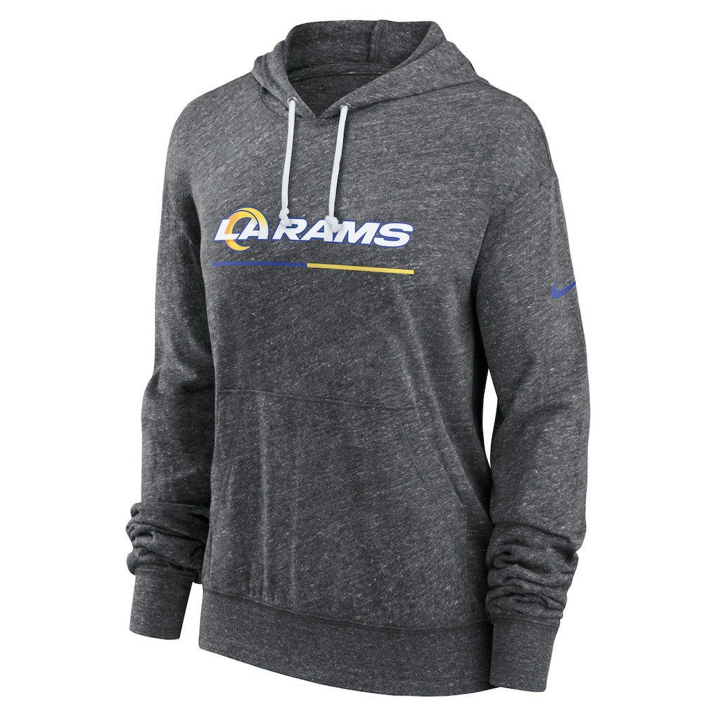 Los Angeles Rams Women's Team Spirit Gym Vintage Lightweight Hoodie Top - Heather Charcoal Hoodies