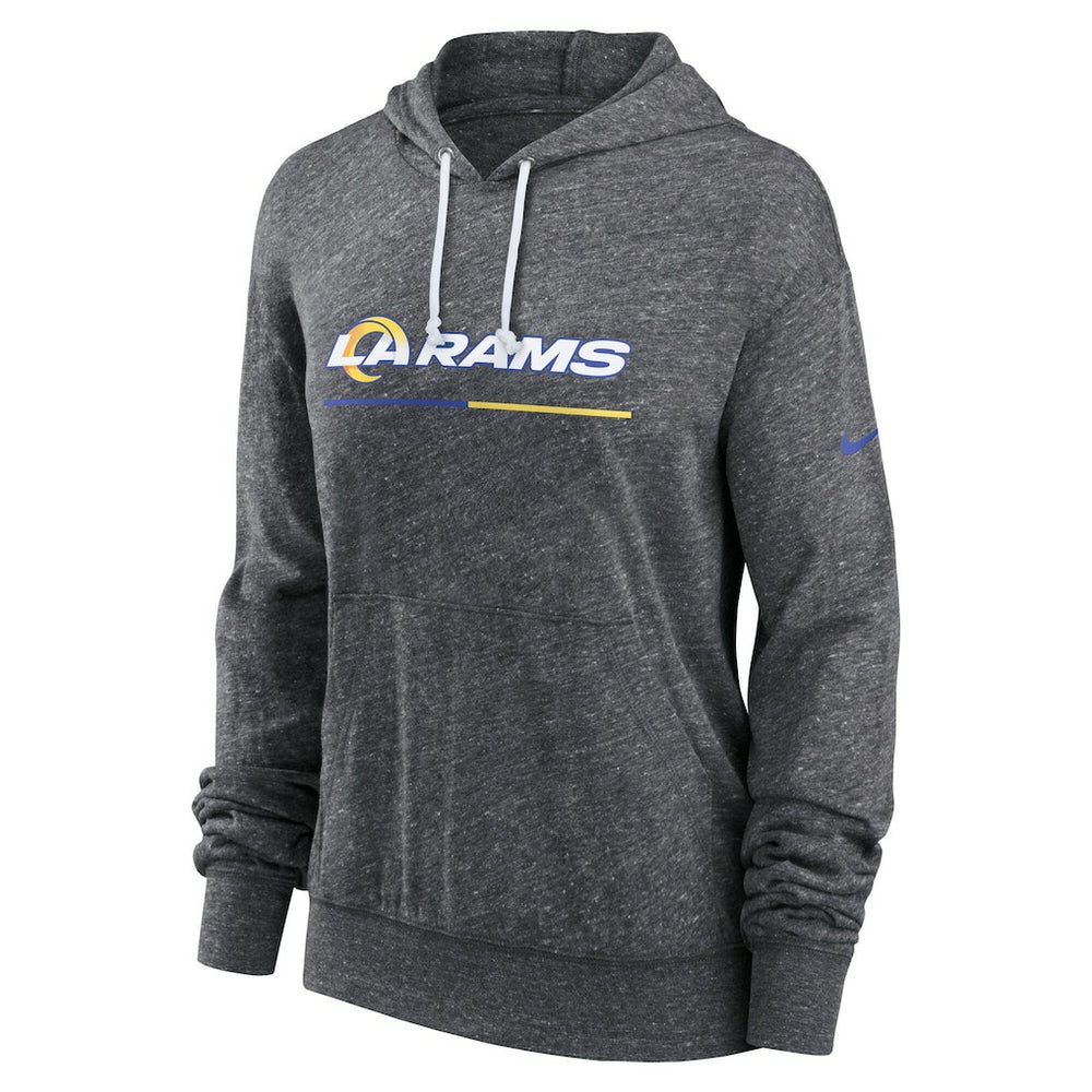 Los Angeles Rams Women's Team Spirit Gym Vintage Lightweight Hoodie Top - Heather Charcoal Hoodies