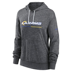 Los Angeles Rams Women's Team Spirit Gym Vintage Lightweight Hoodie Top - Heather Charcoal Hoodies