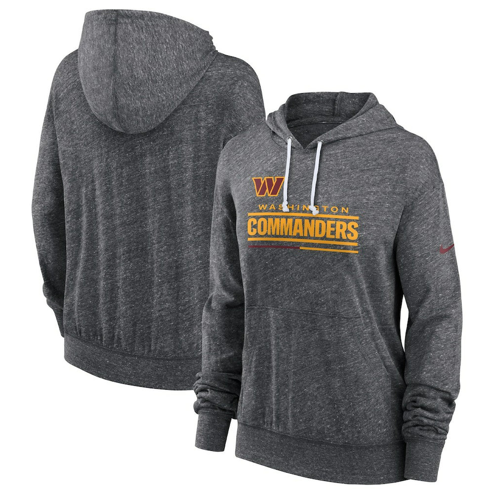 Washington Commanders Women's Team Spirit Gym Vintage Lightweight Hoodie Top - Heather Charcoal Hoodies