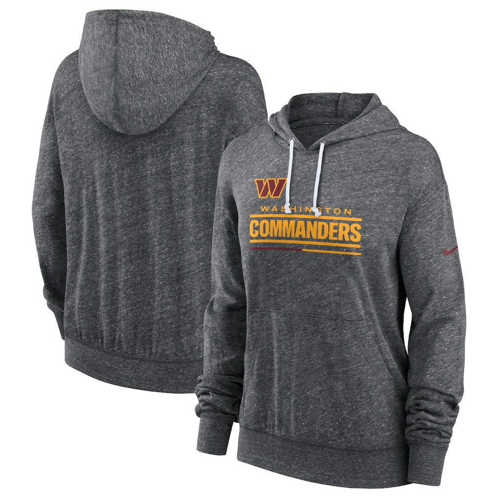 Washington Commanders Women's Team Spirit Gym Vintage Lightweight Hoodie Top - Heather Charcoal Hoodies