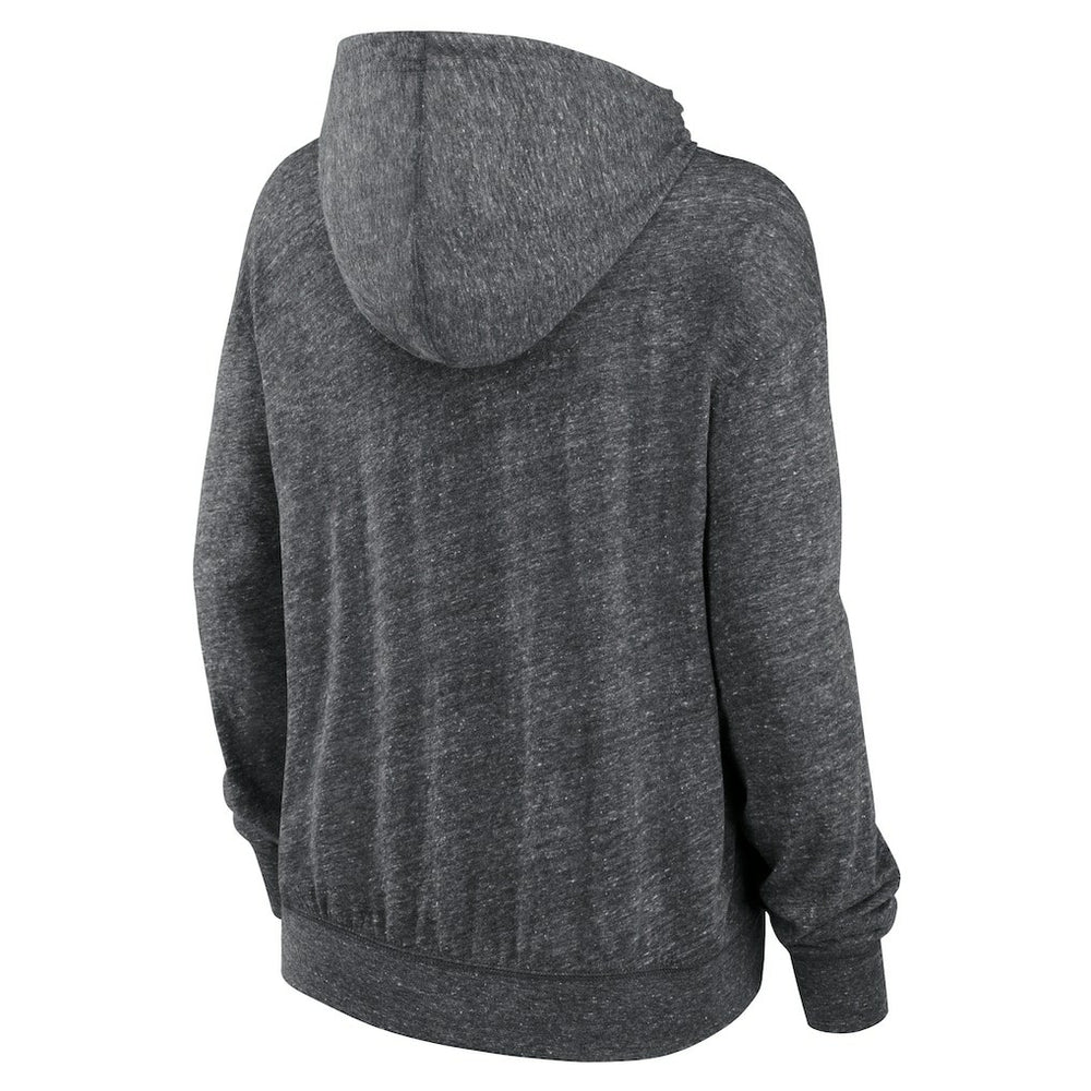 New York Jets Women's Team Spirit Gym Vintage Lightweight Hoodie Top - Heather Charcoal Hoodies
