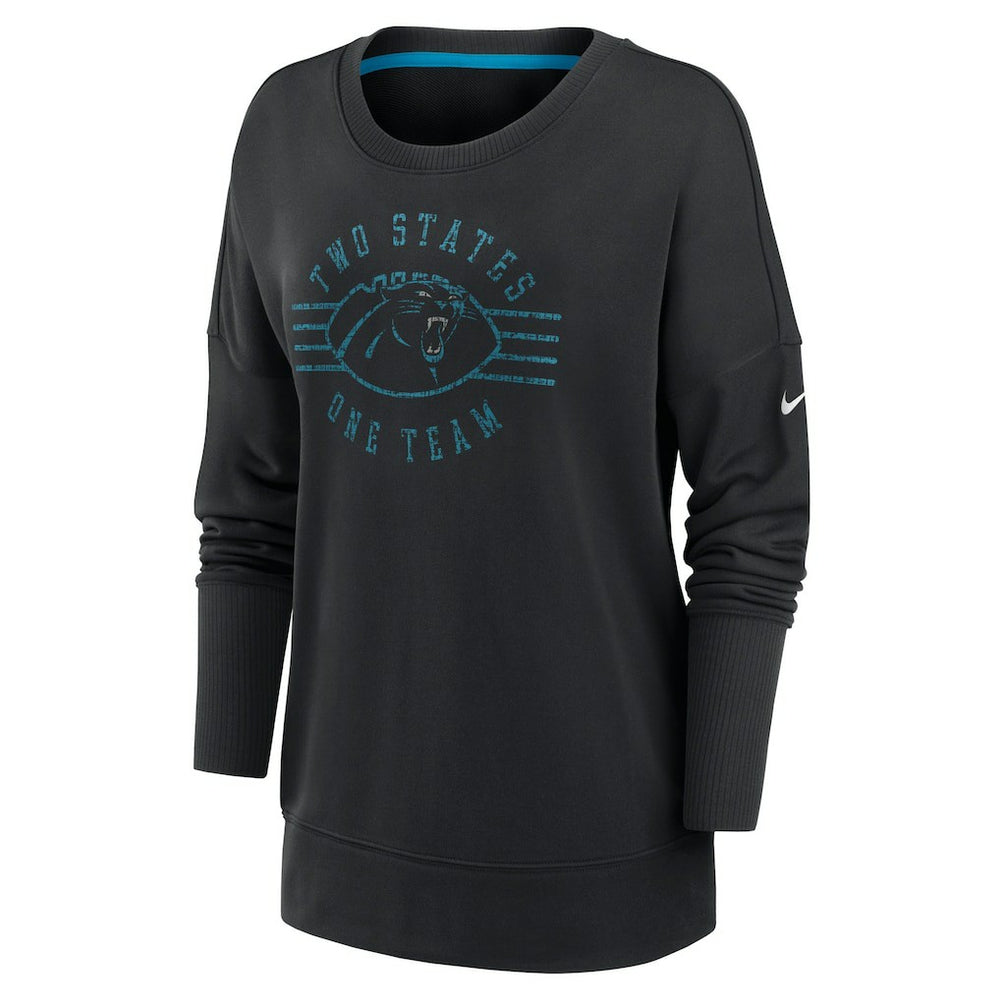 Carolina Panthers Women's Rewind Playback Icon Performance Pullover Sweatshirt - Black Pullover