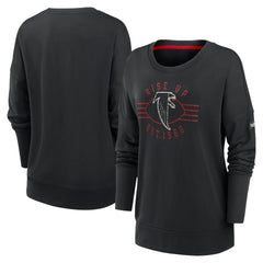 Atlanta Falcons Women's Rewind Playback Icon Performance Pullover Sweatshirt - Black Pullover