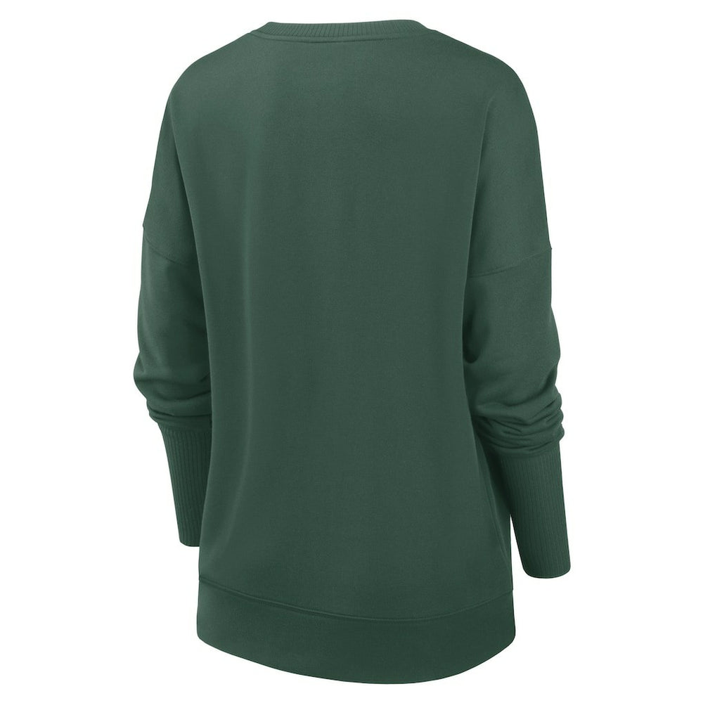 Green Bay Packers Women's Rewind Playback Icon Performance Pullover Sweatshirt - Green Pullover