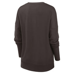 Cleveland Browns Women's Rewind Playback Icon Performance Pullover Sweatshirt - Brown Pullover