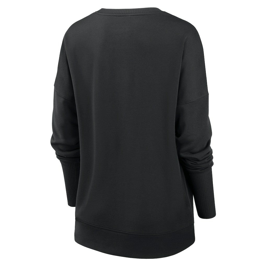New Orleans Saints Women's Rewind Playback Icon Performance Pullover Sweatshirt - Black Pullover