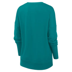Miami Dolphins Women's Rewind Playback Icon Performance Pullover Sweatshirt - Aqua Pullover