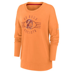 Tampa Bay Buccaneers Women's Rewind Playback Icon Performance Pullover Sweatshirt - Orange Pullover