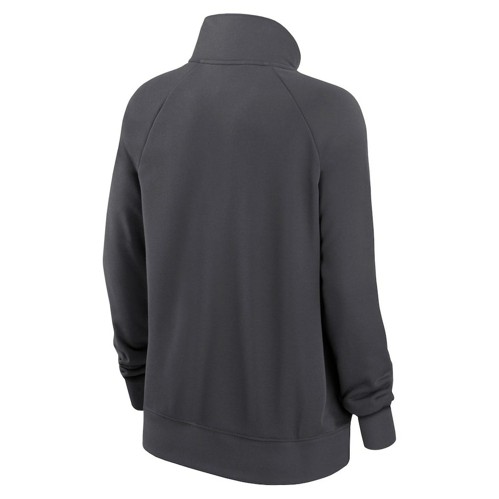 Carolina Panthers Women's Premium Raglan Performance Half-Zip Sweatshirt - Charcoal Sweatshirts