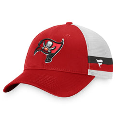 Tampa Bay Buccaneers Iconic Team Stripe Trucker Snapback Hat - Red/White Hats