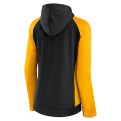 Pittsburgh Steelers Women's End Around Lightweight Raglan Full-Zip Hoodie Jacket - Black/Gold Hoodies