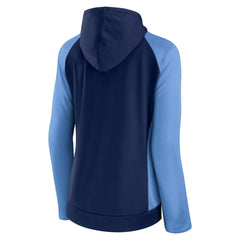 Tennessee Titans Women's End Around Lightweight Raglan Full-Zip Hoodie Jacket - Navy/Light Blue Hoodies