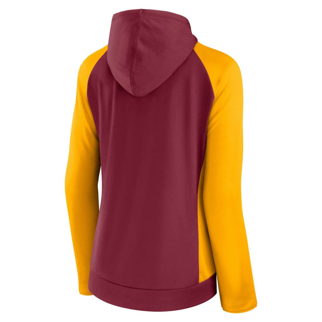 Washington Commanders Women's End Around Lightweight Raglan Full-Zip Hoodie Jacket - Burgundy/Gold Hoodies