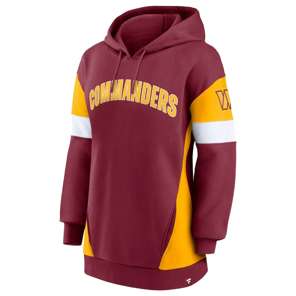 Washington Commanders Women's Lock It Down Pullover Hoodie - Burgundy/Gold Hoodies
