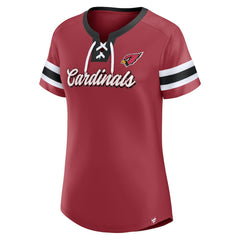 Arizona Cardinals Women's Original State Lace-Up T-Shirt - Cardinal T-shirts