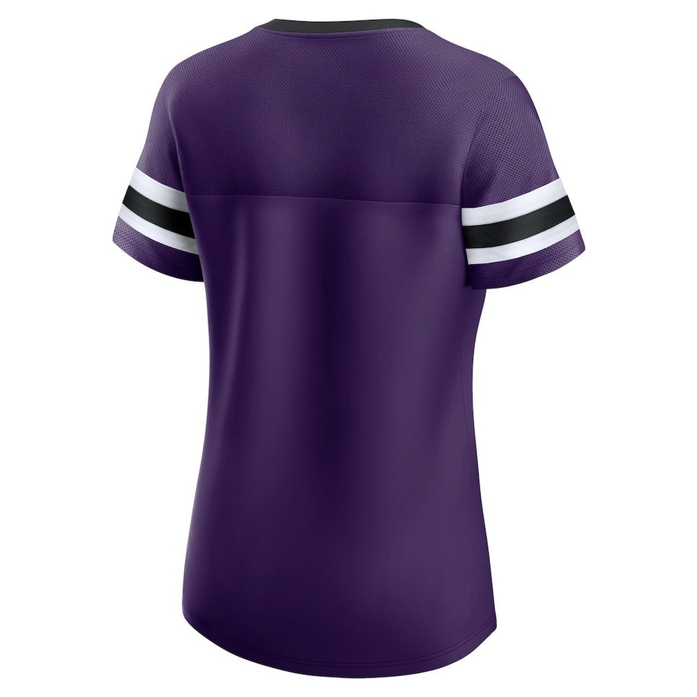 Baltimore Ravens Women's Original State Lace-Up T-Shirt - Purple T-shirts