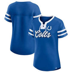 Indianapolis Colts Women's Original State Lace-Up T-Shirt - Royal T-shirts