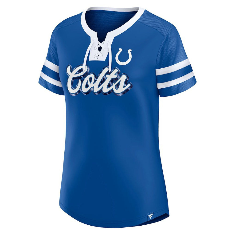 Indianapolis Colts Women's Original State Lace-Up T-Shirt - Royal T-shirts