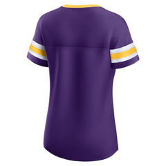 Minnesota Vikings Women's Original State Lace-Up T-Shirt - Purple T-shirts