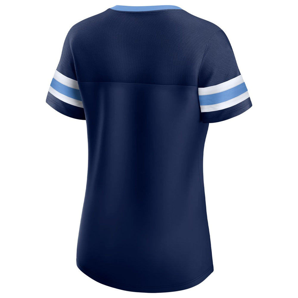 Tennessee Titans Women's Original State Lace-Up T-Shirt - Navy T-shirts
